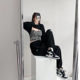 2024 Spring and Summer Thin High Waist American Letter Loose Sports Pants Women's Casual Foot Pants Sweatpants Women's Wholesale