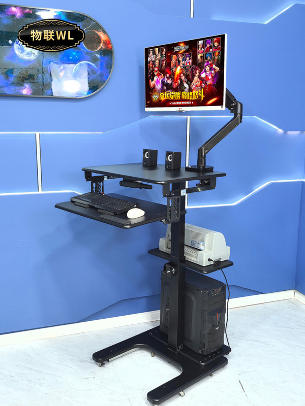 Standing Office Mobile Computer Desk Desktop Computer Desk Standing Laptop Desk Standing and Sitting Dual-Purpose Table