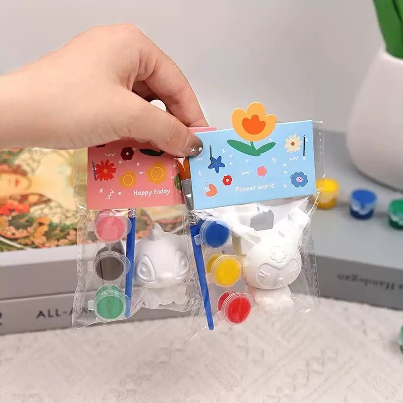 子供の塗装 diy 石膏人形卸売ペイント独立袋子供の手作り落書きナイトマーケットの屋台のおもちゃ|undefined