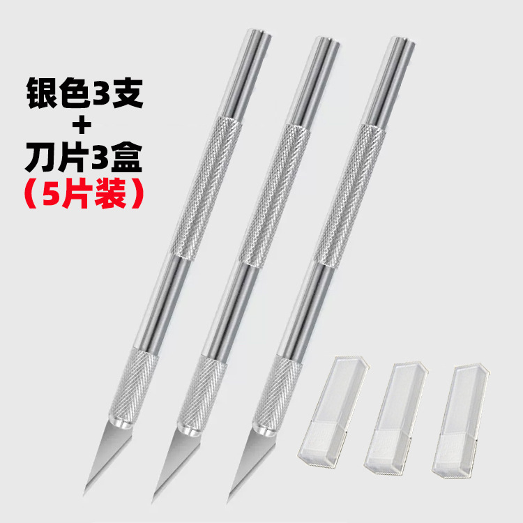 Cuchillo de talla de aleación de aluminio, venta al por mayor, cuchillo de talla de papel, herramienta de tallado DIY, bolígrafo de mano, cuchillo, sello de goma, tallado de madera, cuchillo de pluma hecho a mano