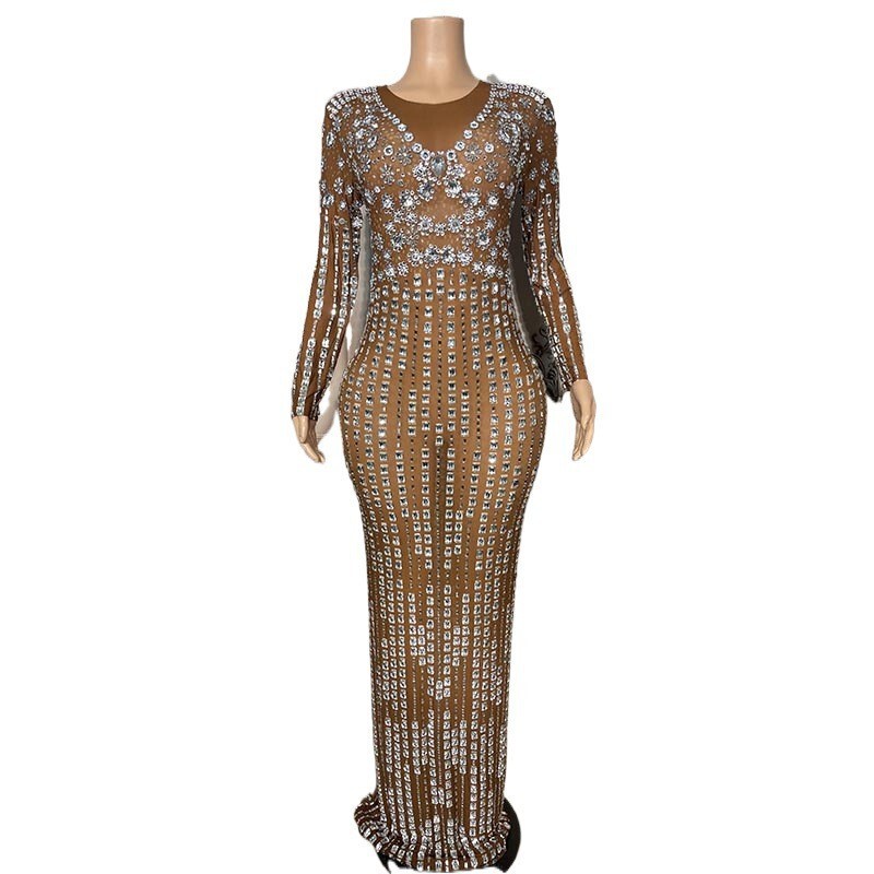 GC Diamond Long Dress Birthday Shiny Diamond Glittering dress Evening Dress Prom Dress Sexy Dinner Long GC Diamond Long Dress Birthday Shiny Diamond Glittering dress Evening Dress Prom Dress Sexy Dinner Long