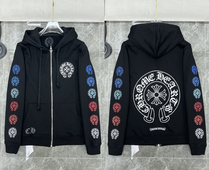 25ss正确版Chrome Hearts 克罗伈十字架连帽卫衣百搭潮流时尚批发|undefined