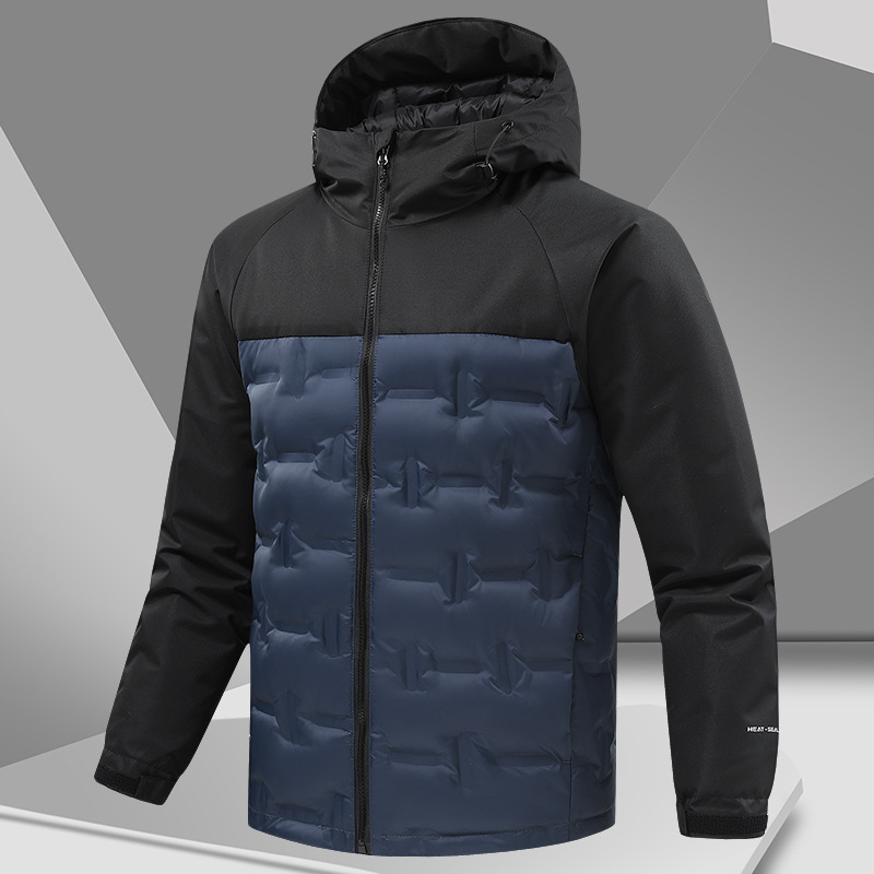 Chaqueta de pluma de marca transfronteriza ropa de hombre invierno nueva chaqueta con capuzas cálidas chaqueta de algodón a prueba de viento ropa deportiva al aire libre