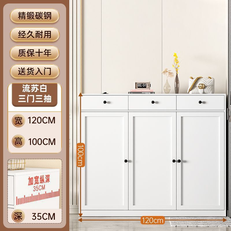 家用钢制新款鞋柜玄关入户门口多层防尘鞋架大容量楼道铁艺收纳|undefined