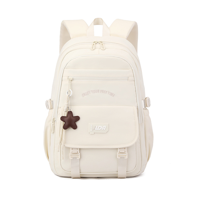 Mochila de escolares fresca y simple, mochila de hombro de alta capacidad, mochila de ocio para mujeres.