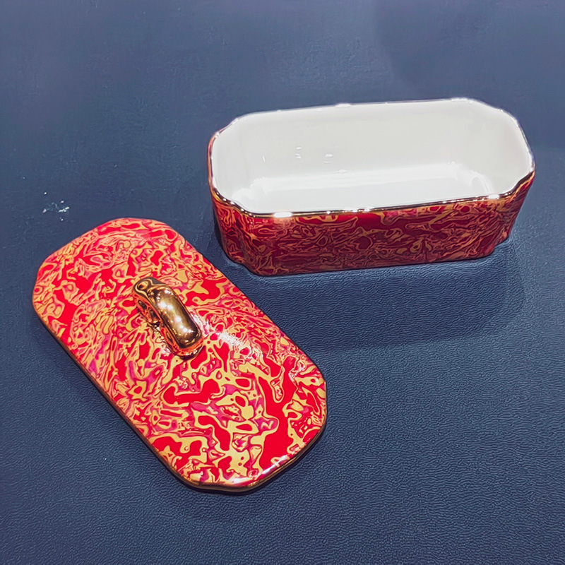 ホテルクラブ高級ボーンチャイナ食器セット金縁満堂紅お祝い宴会誕生日皿セット|undefined