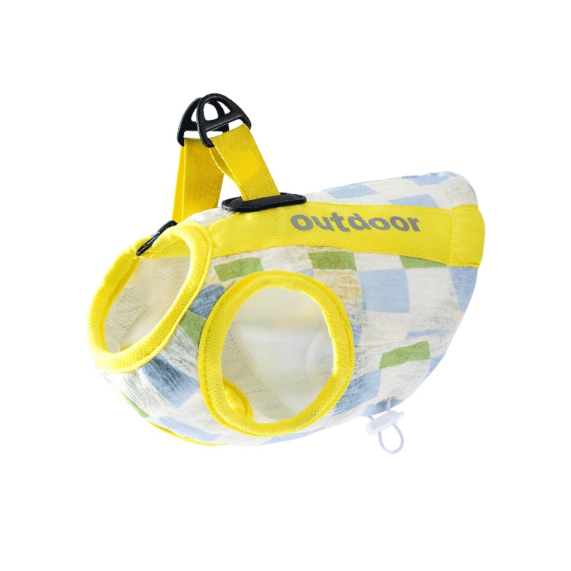 Ropa fresca de malla de enfriamiento de perro de primavera y verano, ropa fresca de tracción, ropa de protección solar de dos pies para perros pequeños y gatos, ropa para mascotas