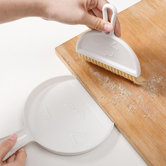 A2937 complete set of desk sweep white plastic desktop cleaning brush with dustpan computer brush set keyboard brush