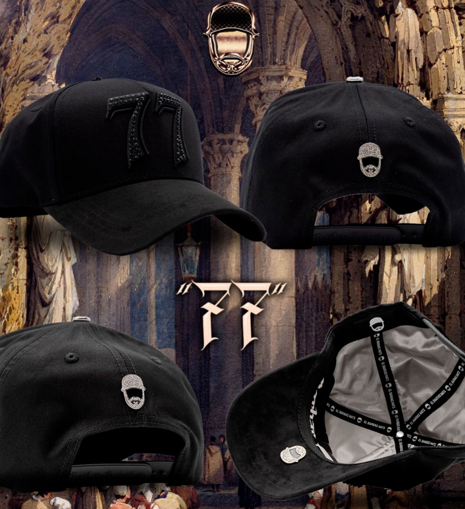 Nuevo Meike Duo Dandy bordado ajustable gorra de boca de pato borde curvo gorra de béisbol con diamantes barba tío