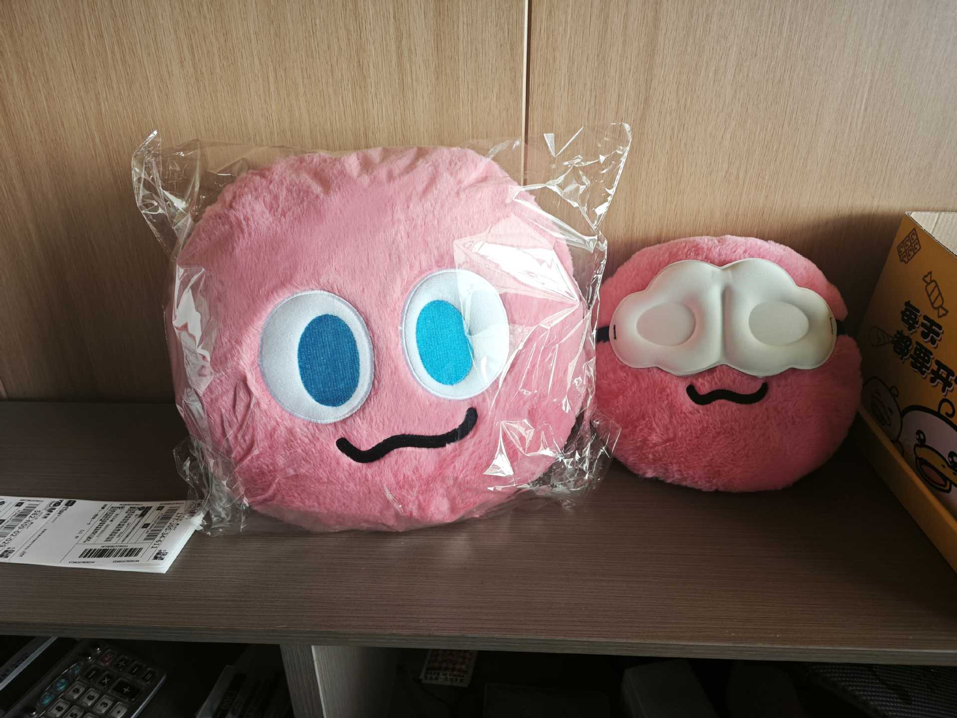 Pink Emoticon Pack, Cute Cartoon Car Headrest, Car Neck Pillow, In-Car Cushion, Pillow