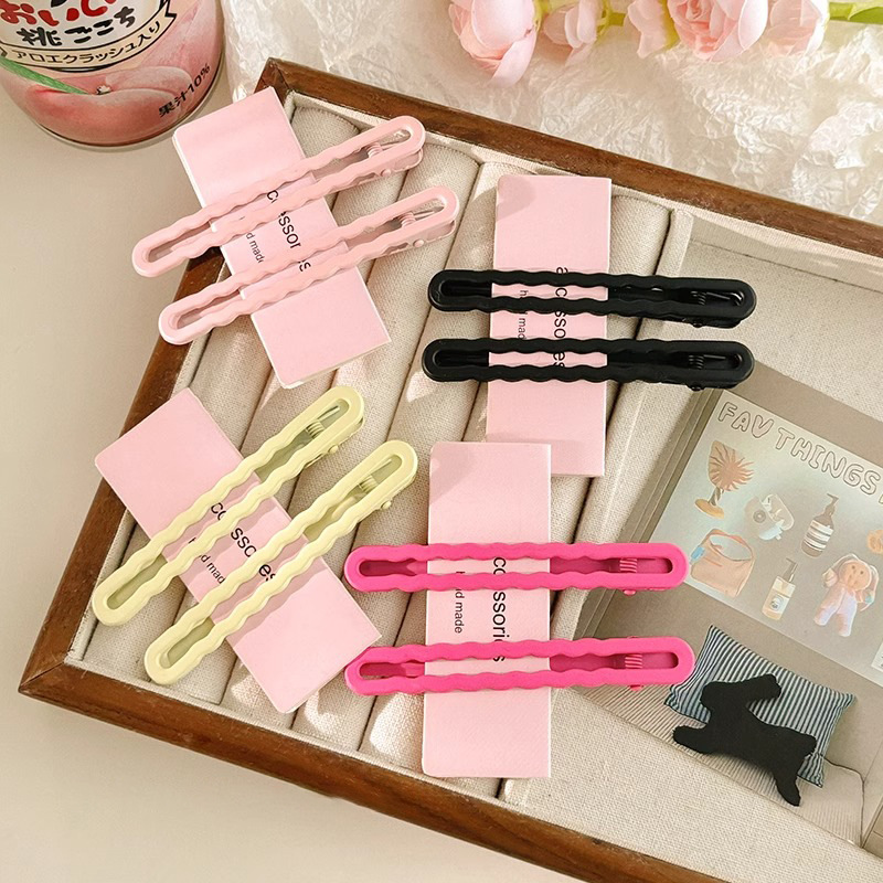 Simple ondas en una palabra clip de cabello frente lateral clip de cepa detrás de la cabeza cabello rotos bb clip de cabello