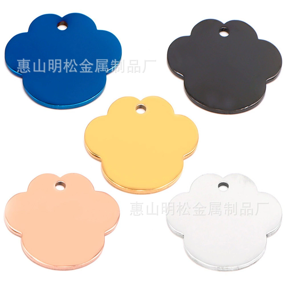 Нержавеющая сталь кошачий коготь бирка лазерная гравировка металлический символ анти-потерянная собака брелок аксессуар