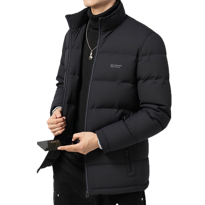 Capa de algodón corta transfronteriza hombre invierno ocio chaqueta de algodón gruesa de mediana edad papá vestido chaqueta de invierno ropa de algodón plumón comercio exterior