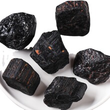天然黑碧玺原石托玛琳原矿大颗粒黑色电气石单晶体水晶厂家批发