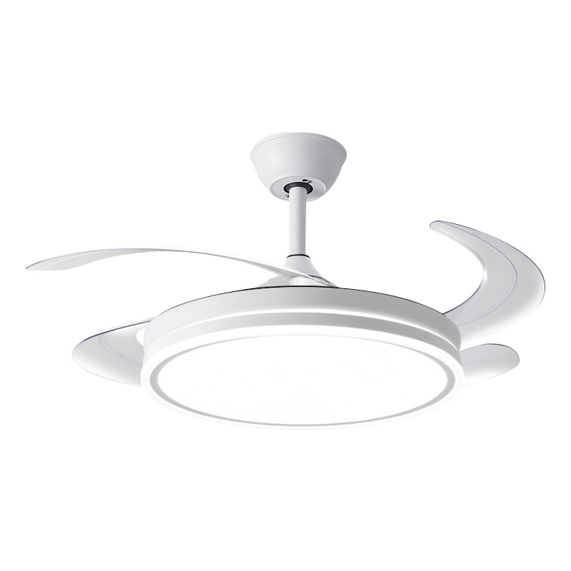 Lámpara de Techo con Ventilador Invisible de Cobre e Hierro para Dormitorio y Comedor