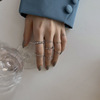 Set, brand fashionable ring hip-hop style, on index finger