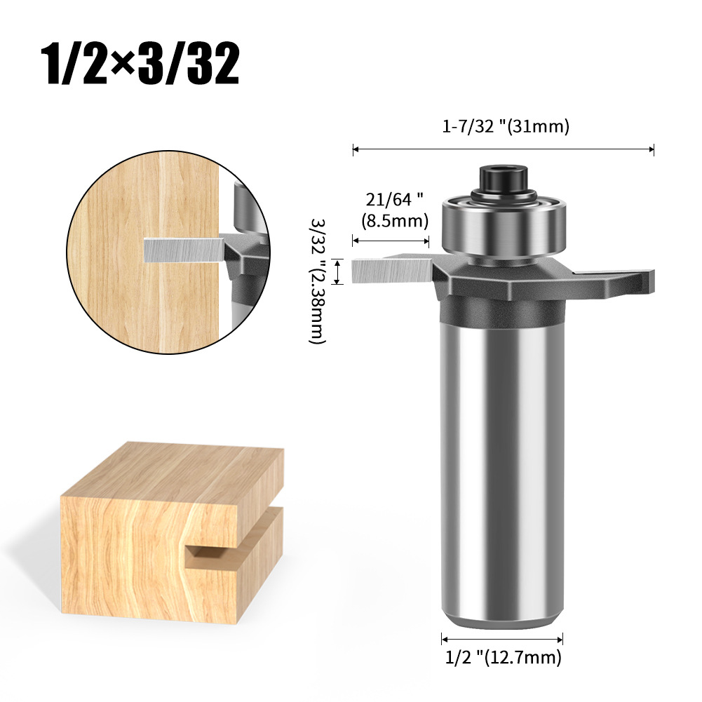 Cortador de bolas en T, fresa para carpintería, cortador ranurado, cortador ranurado, cortador ranurado dos en uno, cortador de chaflán Haitang, cortador de manita