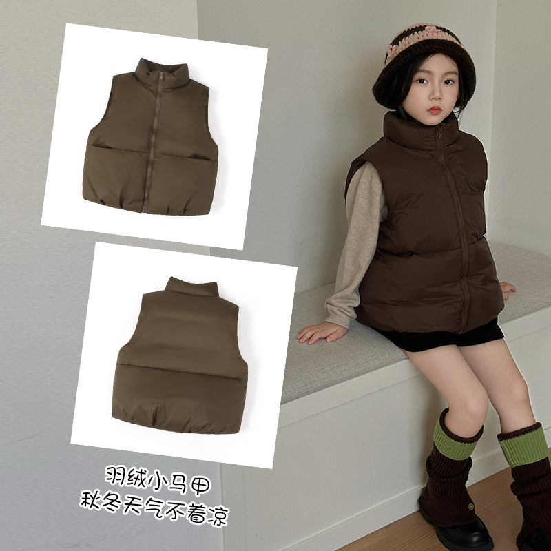 Otoño y invierno nuevos niños, niñas y niños, padres e hijos, ropa de hombro, chaleco caliente para niños, chaleco