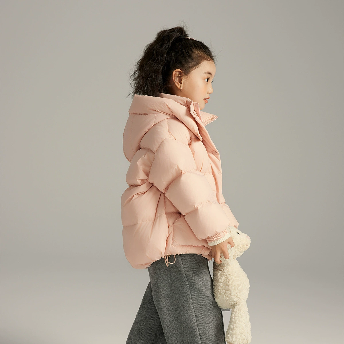 Winter down jacket, velvet children's cloth