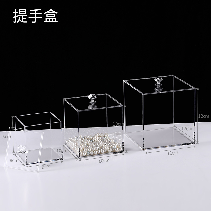 アクリル透明角型カバー箱スーパー食品箱手作り防塵展示箱マイクロ景観収納箱|undefined