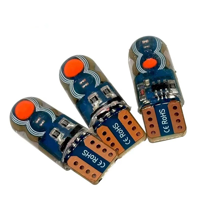 Новый автомобиль мотоцикл светодиодная лампа T10 COB трехцветная маленькая лампа с пузырьками приборная панель лампа для чтения мигает