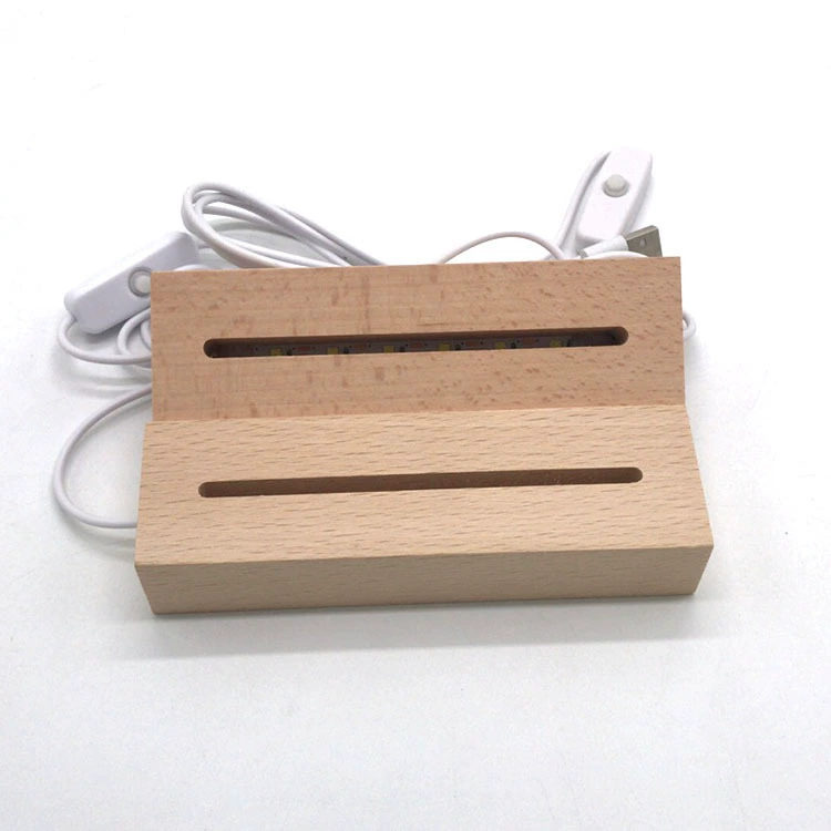 Поставки производителя solid wood светящийся базовый тёплый белый цветной свет ночная лампа из дерева художественные изделия светодиодный держатель лампы