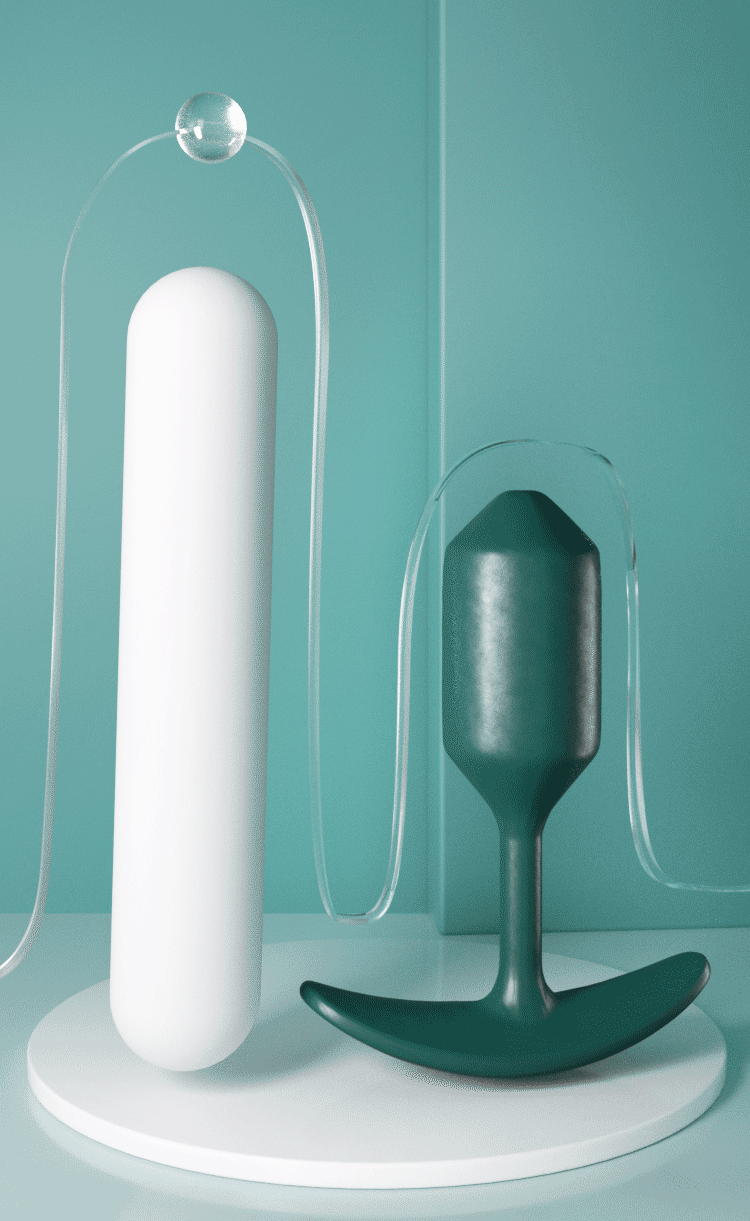 Steel Ball Gravity Anal Plug, Silicone Green Large Size, Front and Back Chamber Training Toy — detail image 10