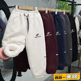 一条过冬【四合一夹棉温变】男童裤子加厚儿童休闲裤中大童棉裤帅