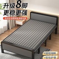 大人用折りたたみベッド、ポータブルで格納可能な家庭用シングルベッド、賃貸住宅用の丈夫で耐久性のある硬質鉄フレームベッド 1.2m