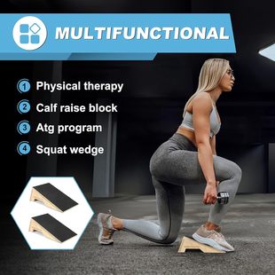 Incline Board for Calf Stretching and Squats,Knee over Knee Sports Performance,Non-Slip Heel Heightening Squat Wedge