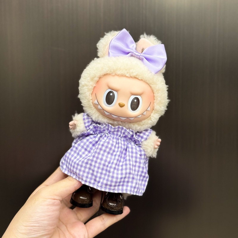【衣類のみ】ラブブ labubu ベビー服 17cm ペンダント 1代目・2代目 ビニールぬいぐるみ 服セット|undefined