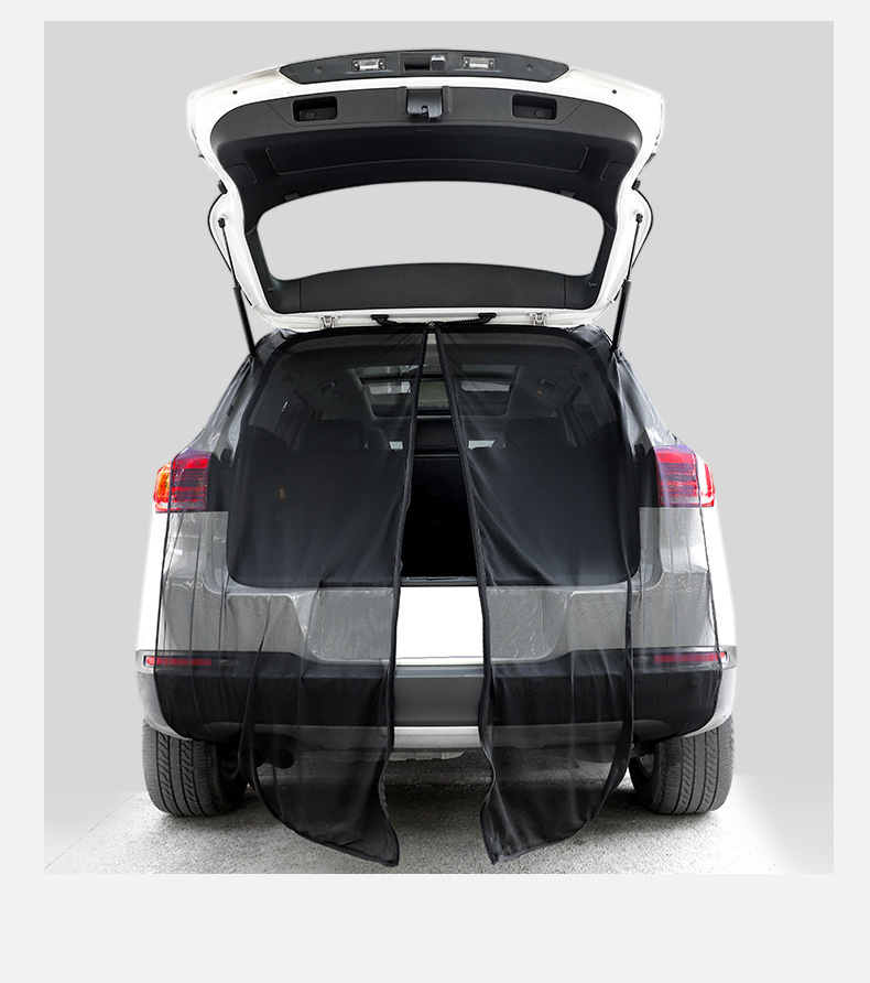 Car Trunk anti-mosquito mesh curtain magnetic suction sunshade breathable self-driving travel equipment car tailgate anti-insect mosquito net