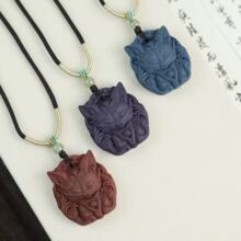 古法合香牌合香吊坠手工DIY 龙涎香小狐狸佛牌万福牌葫芦挂件批发