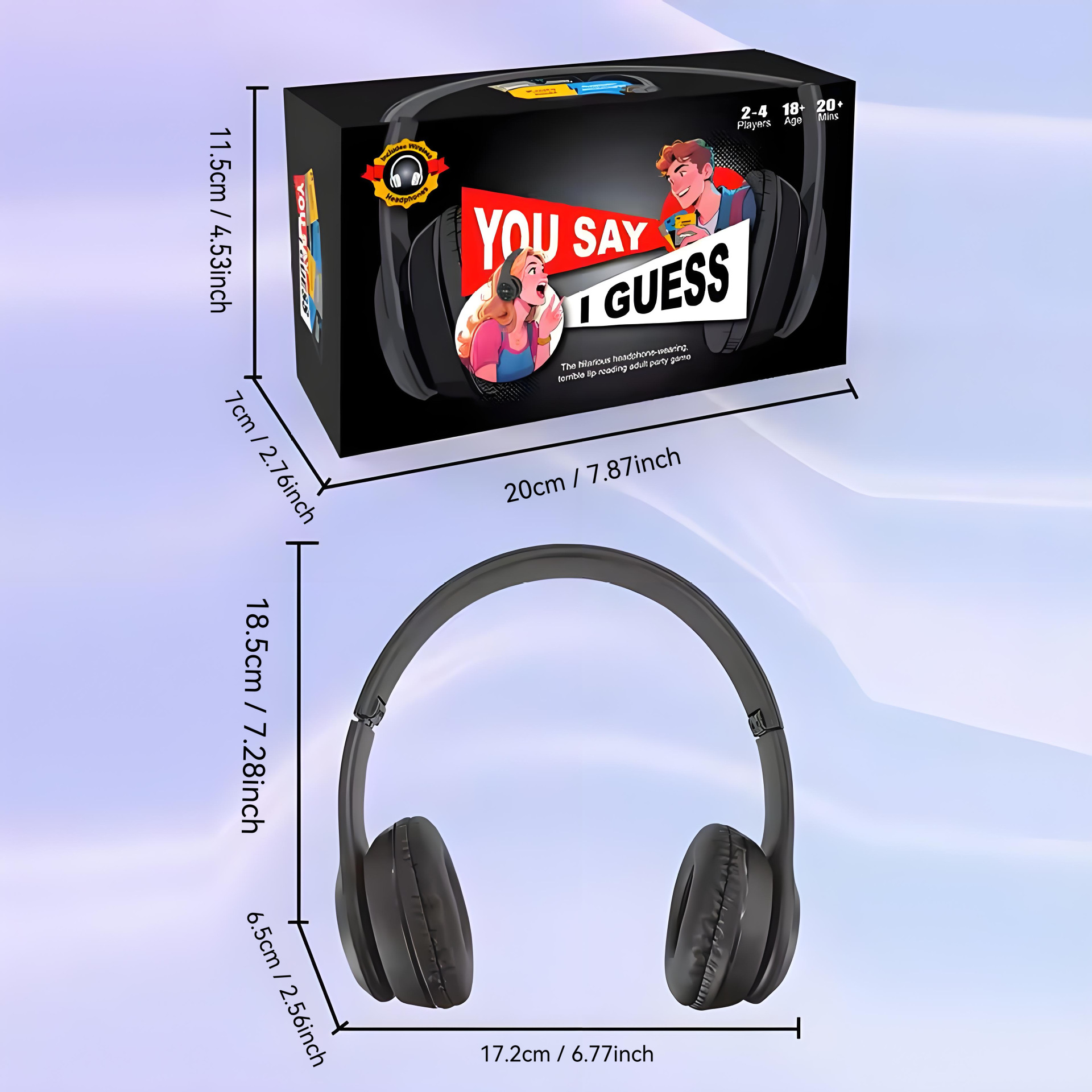 Nuevo producto de Amazon, dice que supongo, auriculares, fiesta de mesa, desafío de tarjetas, Tume, juegos interactivos de puzzle, juguetes