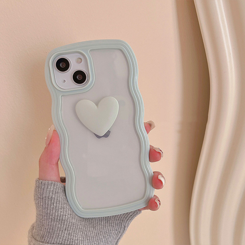 Title 6, Love Wave Border Phone Case Transparent 3D, pro...