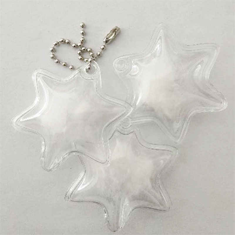 现货五角星羽绒吊牌吊粒 PVC羽绒标 羽绒吊粒羽绒商标纽扣袋