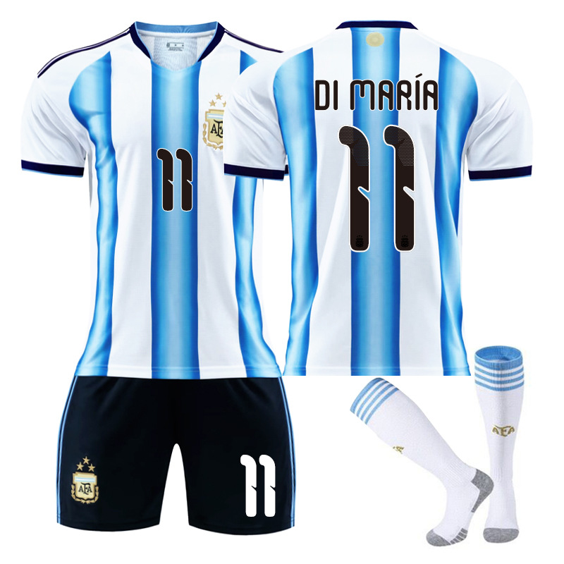 Copa del Mundo 2026 Argentina Camiseta de Fútbol en Casa No. 10 Camiseta de Messi 11 Di Maria 21 Dybala