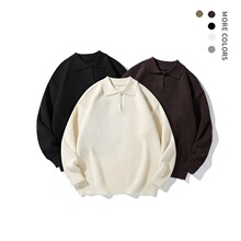 X 71052 Polo Neck Solid Color Sweater ��ɫPolo��ë�� �羳ר