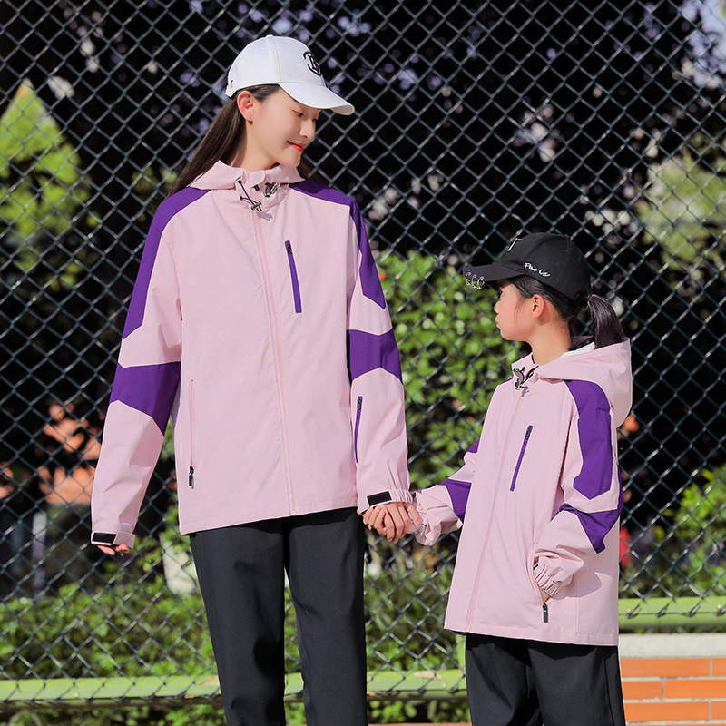 親子用ジャケット 3-in-1 フリースインナー付き 登山服 防風防水 学校活動用 子供服 ジャケット カスタムメイド|undefined