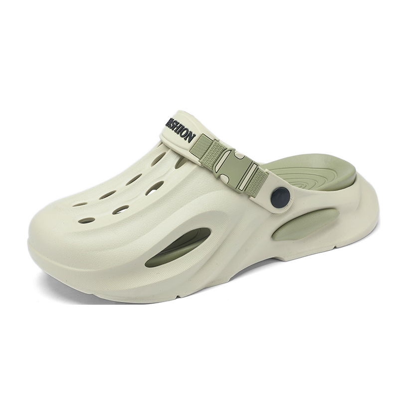 2025 verano nuevo estilo eva deportes al aire libre hombres y mujeres ocio suela gruesa hueco Baotou aumento par zapatos con agujeros