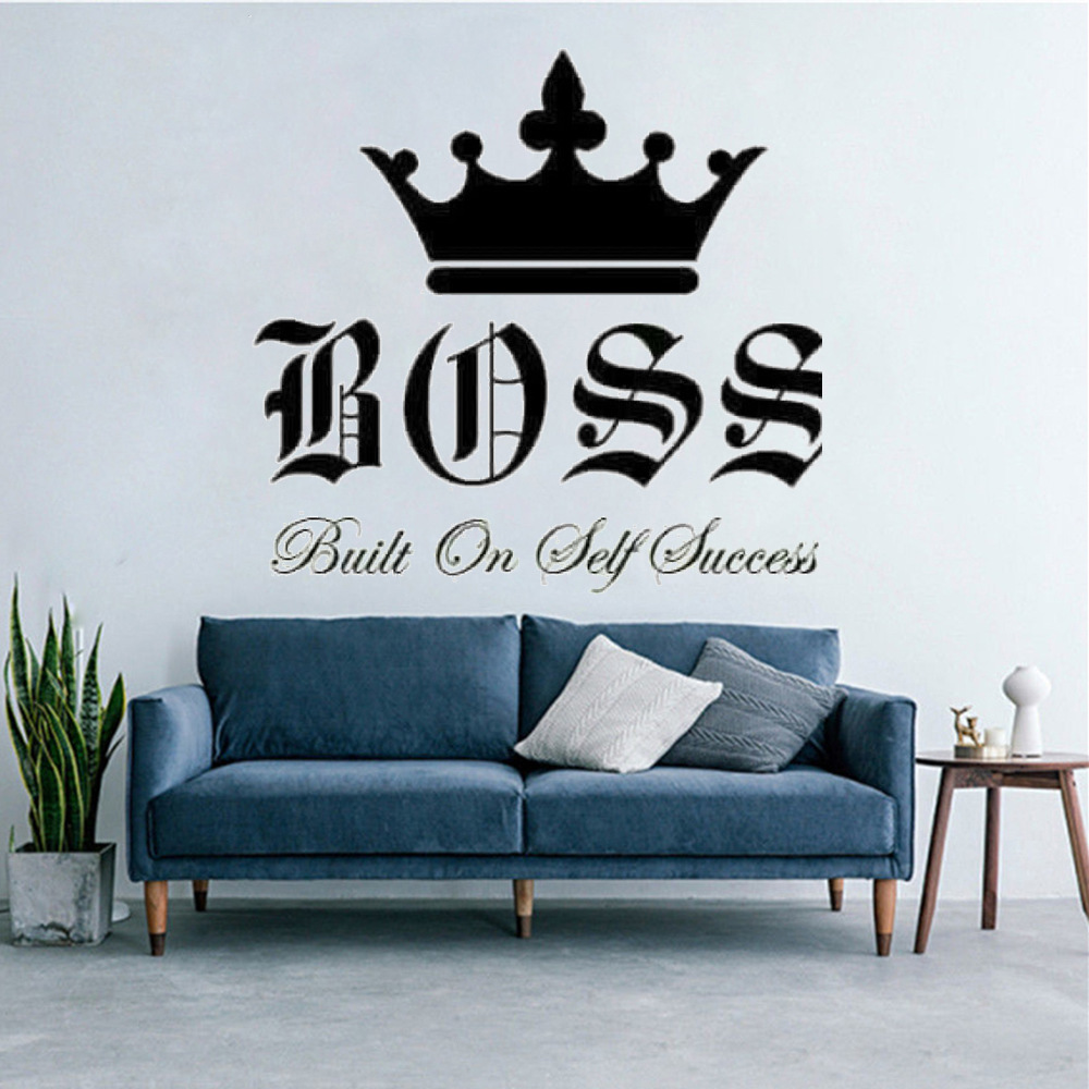 皇冠BOSS跨境可移除墙贴家居装修办公室装饰贴纸DW14760
