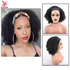 速売通欧米ヘッドバンドwigターバンかつら化繊髪バンドヘッドカバーkinky curlyショートカール