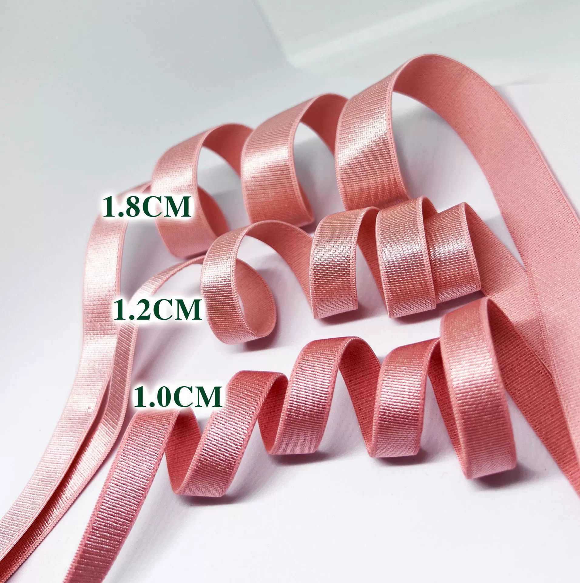 Glossy underwear, velvet straps, elastic bra, 8mm, 2.5mm, polyester, on elastic band