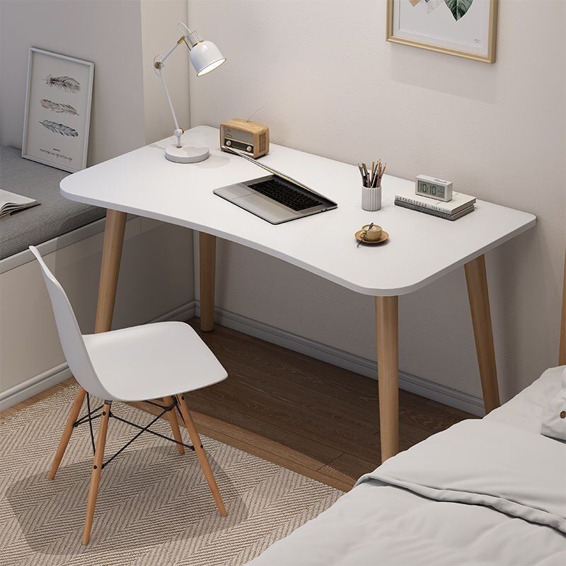 Computer Desk, Simple Home-Use Desk with Solid Wood Legs, Bedroom Student Study Desk, Simple Writing Desk, Computer Desk, Study Desk