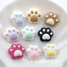 卡通熊掌猫爪猫掌树脂配件diy手机壳奶油胶材料发夹饰品贴片批发