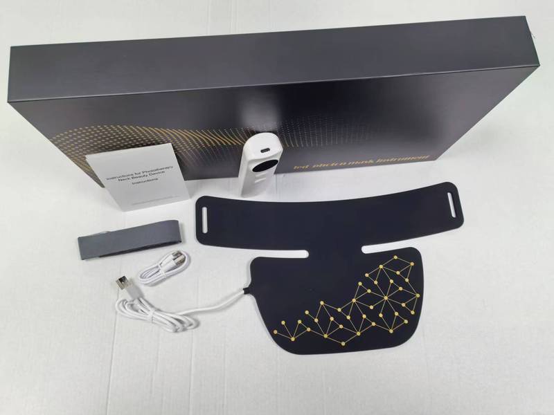 新しいシリコーン光子若返りマスク首美容器具家庭用 LED 赤外線カラーライトマスク首セット付き|undefined