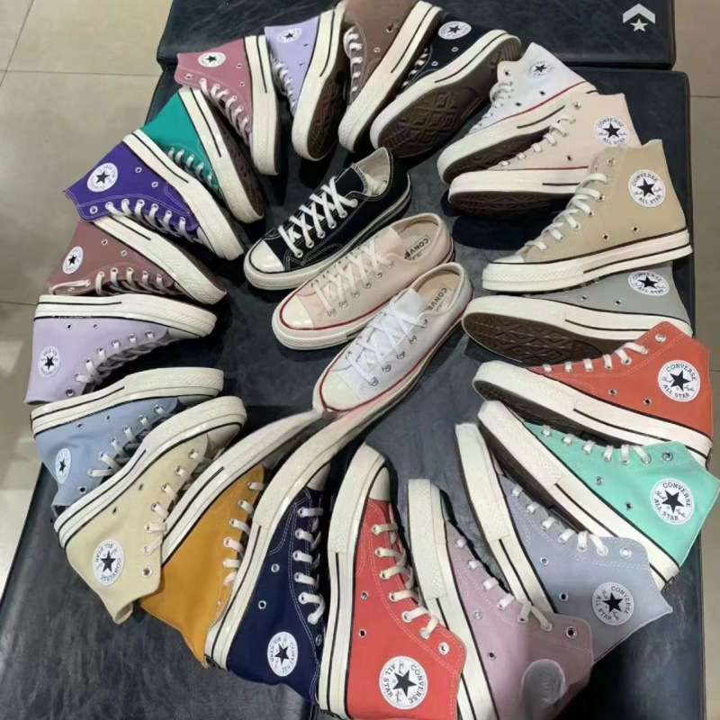 Putian Shoes Classic 1970S Patriotic Converse Canvas Shoes High and Low Top Men's and Women's Casual Versatile Sports Wear-Resistant Sneakers