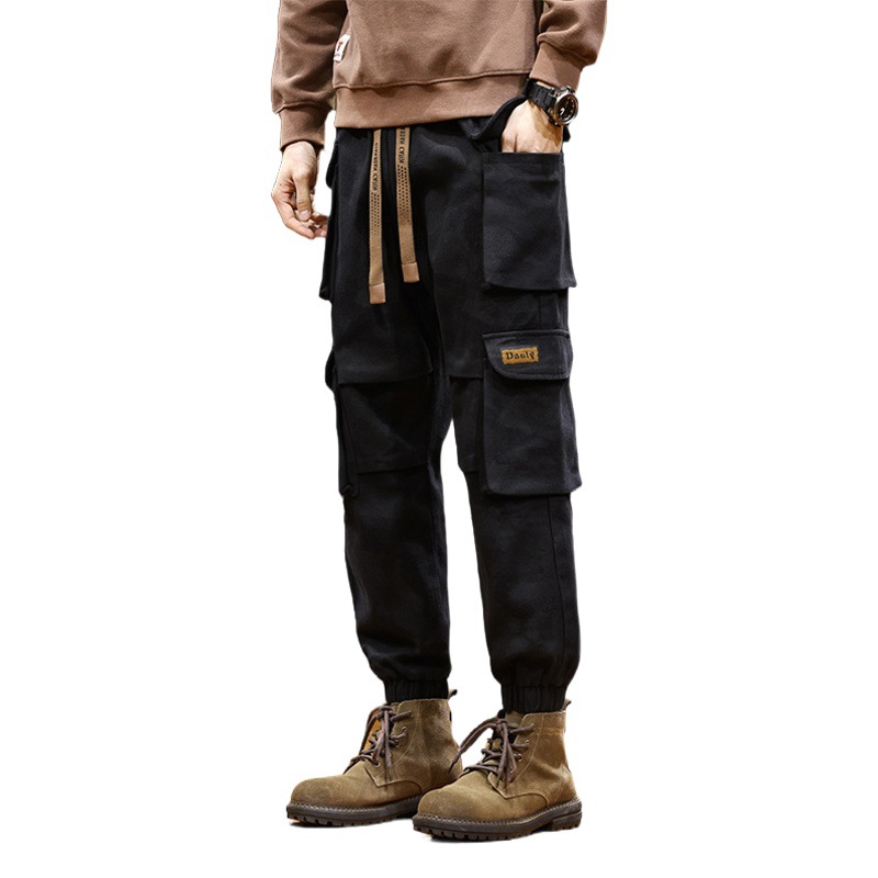 Camouflage overalls men's ankle-tied new outdoor American fashion brand men's fat plus size plus size men's pants