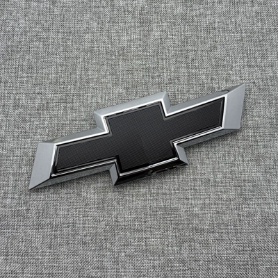 Blackened Car Emblem, Car logo - front-label-silver-black