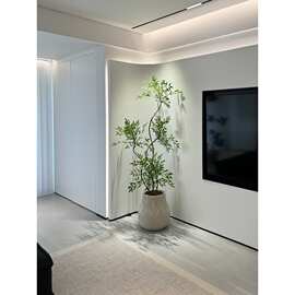 海虹景品南天竹绿植PU室内客厅仿生假树轻奢大型落地盆栽